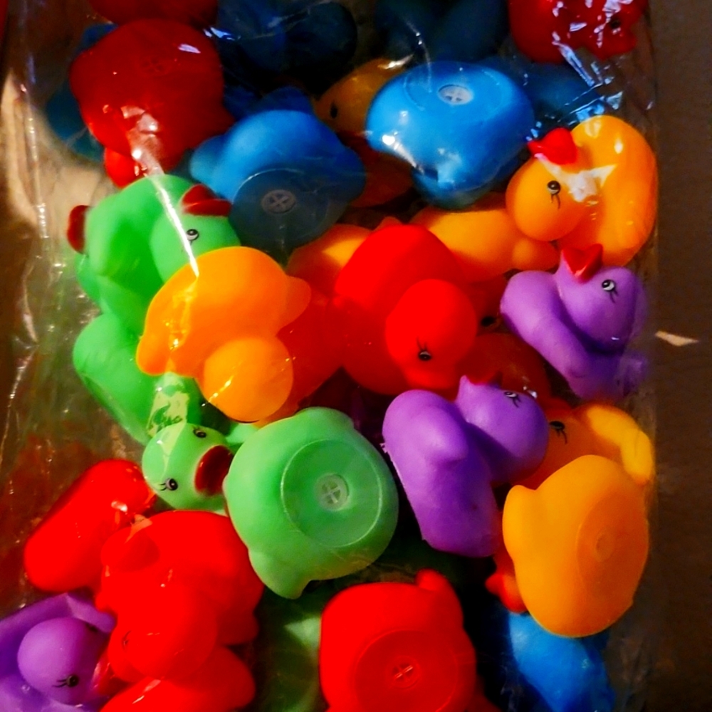 Rubber Ducks. Mix Colors. For Parties, Showers, Props. 40 ducks in package.